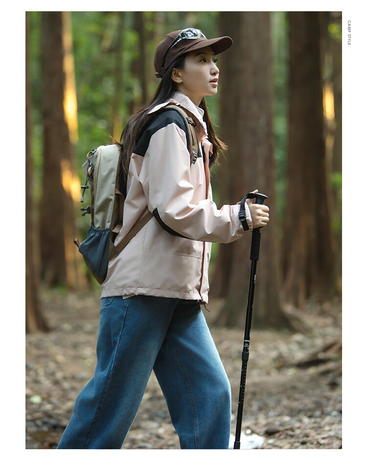 Yishangmei Women's Three-In Jacket, Spring Autumn Winter Style, Thickened Warm 2026 Clothing, Women's Windbreaker, Pink XL 14