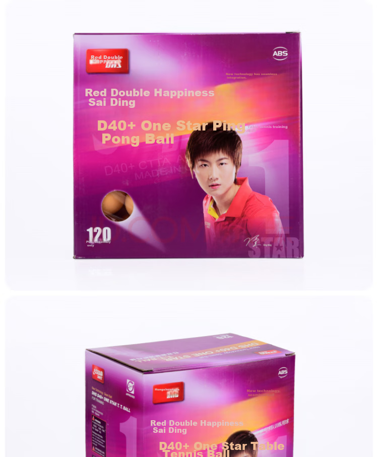 DHS Table Tennis One-Star 40+ Competition ABS Training Ping Pong Balls, 120 Pieces Economical Pack, Yellow 4