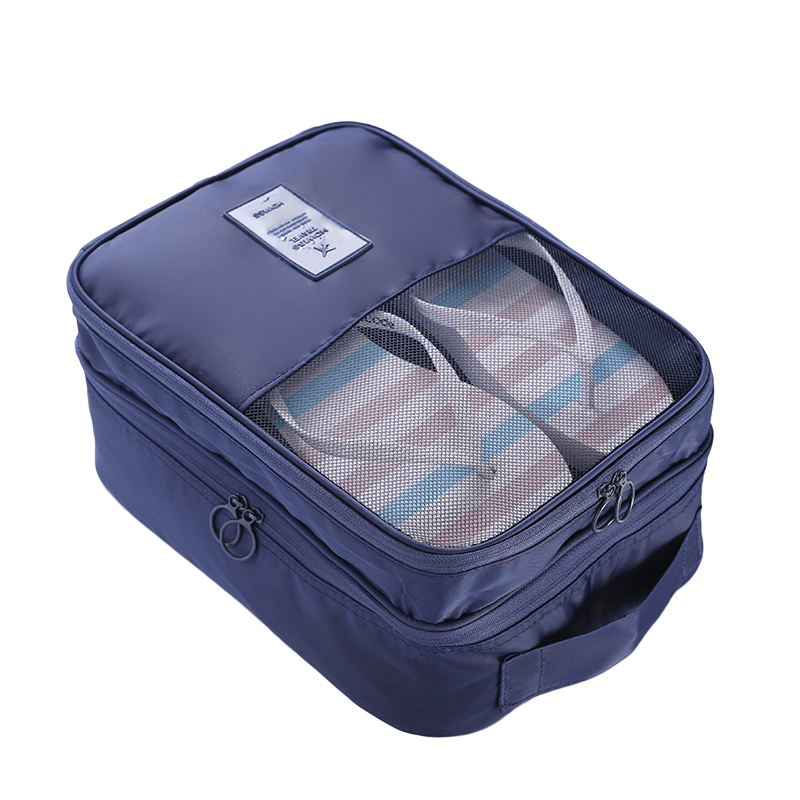 Etravel Shoe Bag Storage Pouch, Portable Handheld Travel Shoe Case for Business Trips (Sky Blue/navy Blue Randomly Sent)