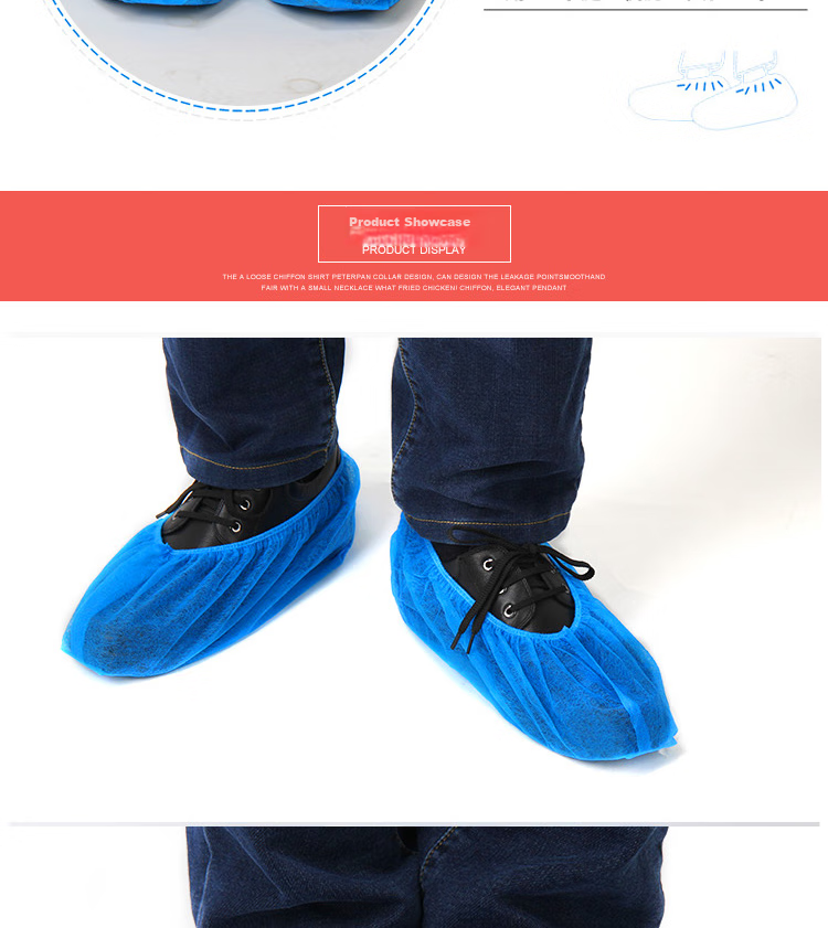 JAJALIN Waterproof Rain Shoe Covers Thickened Wear-Resistant Rain Boots for Men and Women 10-Pack 8