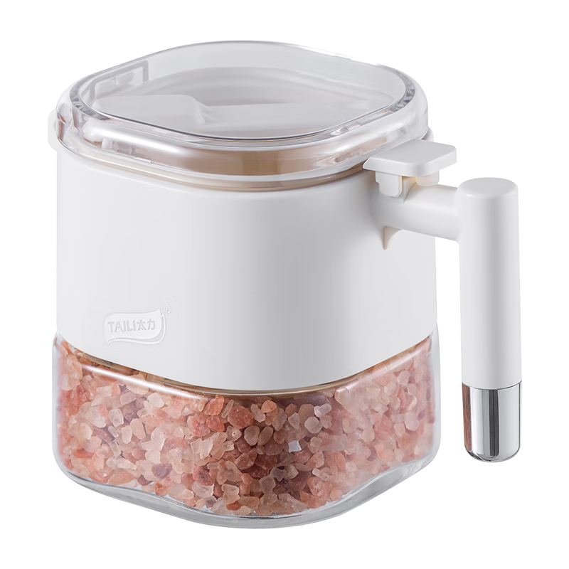 Taili Seasoning Container, Spice Jar, Measuring Seasoning Container, Sealed Jar, Sealing Box, with Spoon, Salt Container, Sugar Jar, Spice Bottle, 470ml