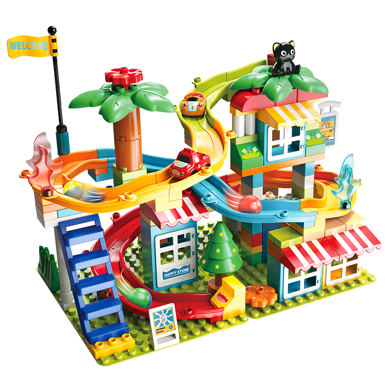 FEELO Compatible with LEGO Large Building Blocks, Assembly Toy for Children, Boys And Girls Birthday Gift, Jungle Roller Coaster Y32322