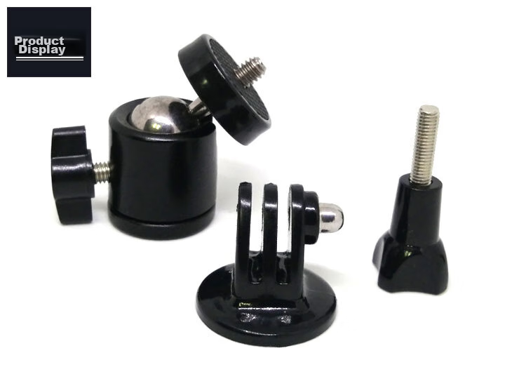 Earlymen EM-215 Mini Spherical Gimbal GoPro Adapter, Action Camera Mount Base, Portable Flash Stand Octopus Gimbal Bracket 1/4 5