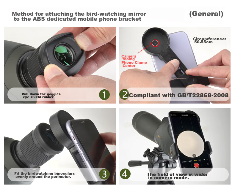 SAGA Professional Variable Zoom Birdwatching Telescope 20-60x High Power HD Spotting Scope Compatible with DSLR and Smartphone 7