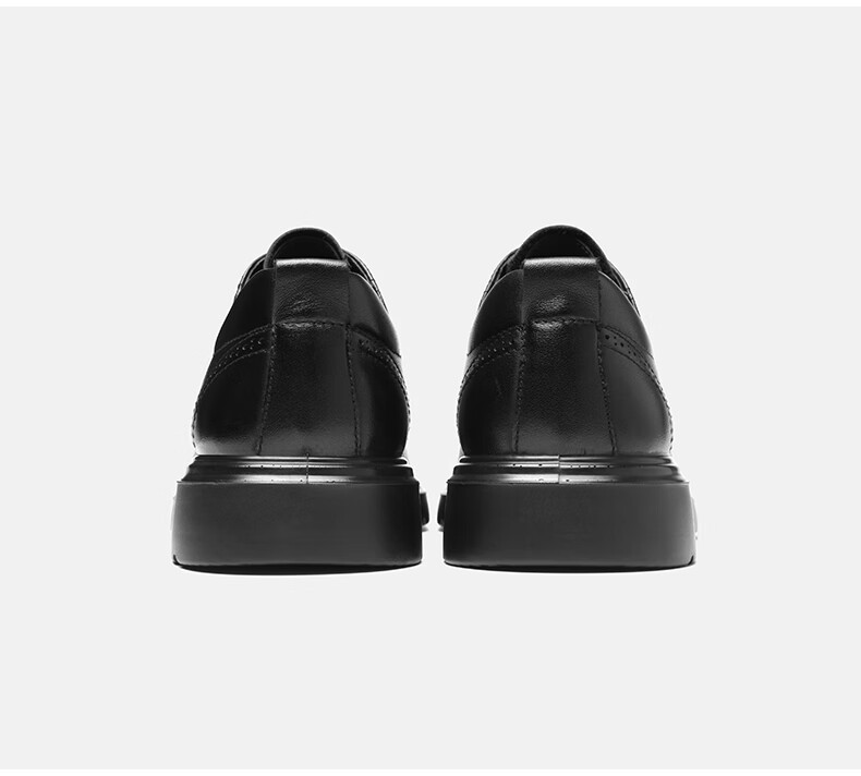 HLA Men's First Layer Cowhide Leather Shoes British Style Formal Business Shoes T258 Black Size 40 22
