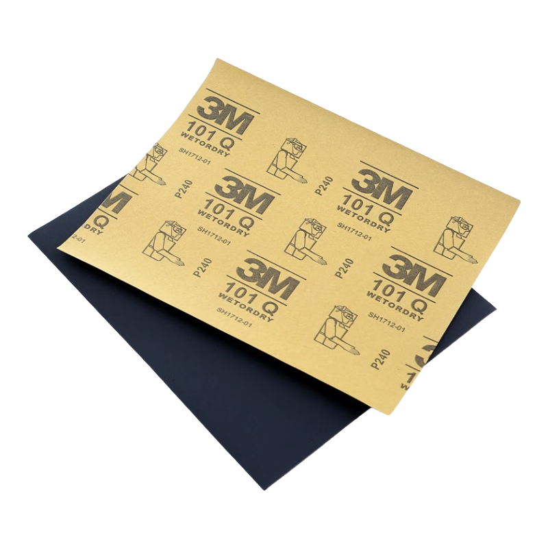 3M Sandpaper, 9" X 11", Wet Sanding Paper, Car Paint Sanding And Polishing, Sheet Metal Grinding Sandpaper 101Q P240, 2 Pieces Per Pack