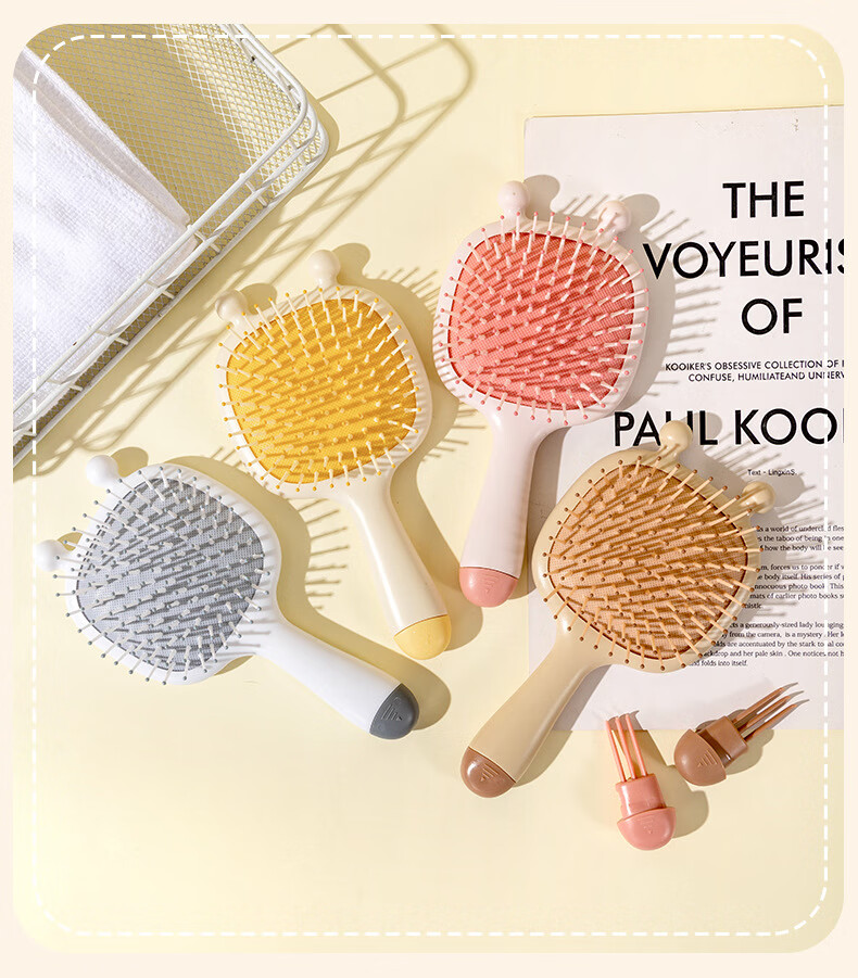 Fanyejia Scalp Massage Air Cushion Comb for Women, Long Hair Styling Comb for Curly Hair, Airbag Comb for Student Dormitory Use 14