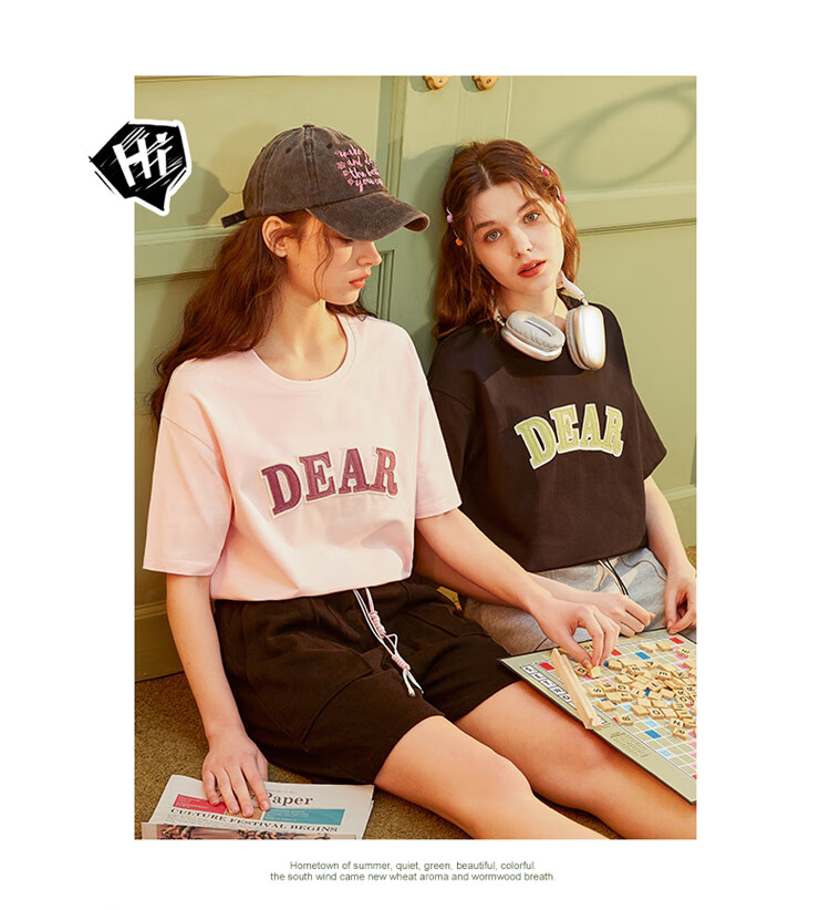 TonLion 2026 Summer Women's Round Neck Short Sleeve Applique Embroidered Casual T-Shirt Black S 12