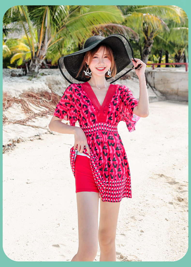 Yifu Sun Protection Swimsuit for Women, Tummy Control Slimming Fairy Style, Trendy Korean Hot Spring Swimwear, Plus Size for Curvy Women And Students 25