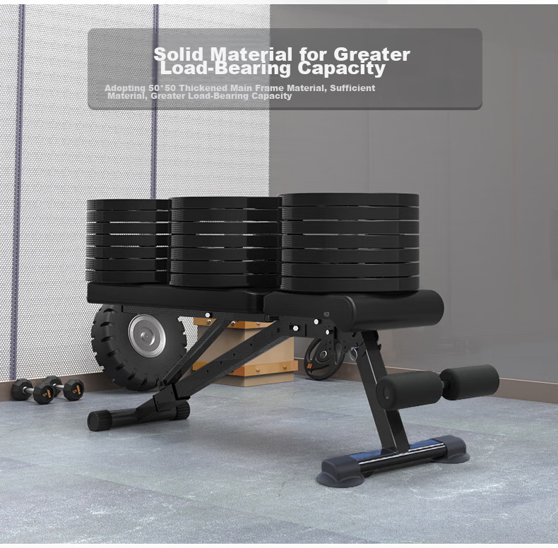 GK Dumbbell Bench, Multifunctional Foldable Fitness Chair, Home Gym Equipment, Foldable Abdominal Trainer, Bench Press Chair, Weightlifting Bench 6