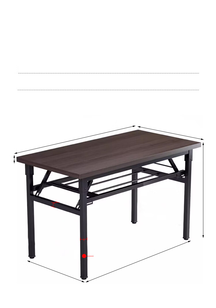 Huakaizhixing Folding Table, Computer Desk, Desktop Study Desk, Writing Desk, Dining Table, Long Table BGZ718 Double Layer 1 Meter 17