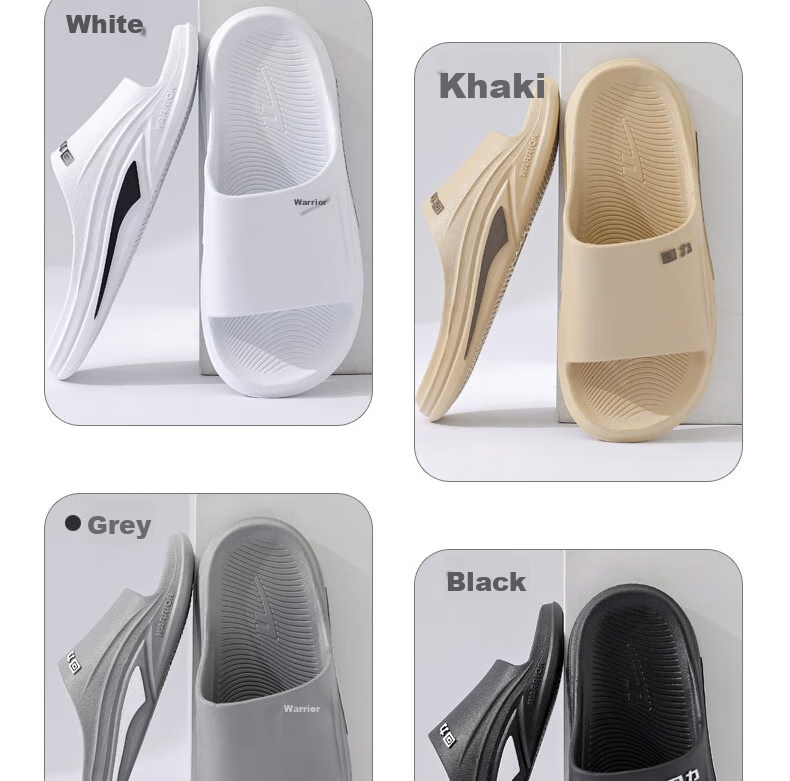 Huili Solid Color Indoor/outdoor Men's Thick-Soled Squishy Non-Slip Lightweight Sandals HL39831 Khaki Size 46-47 6