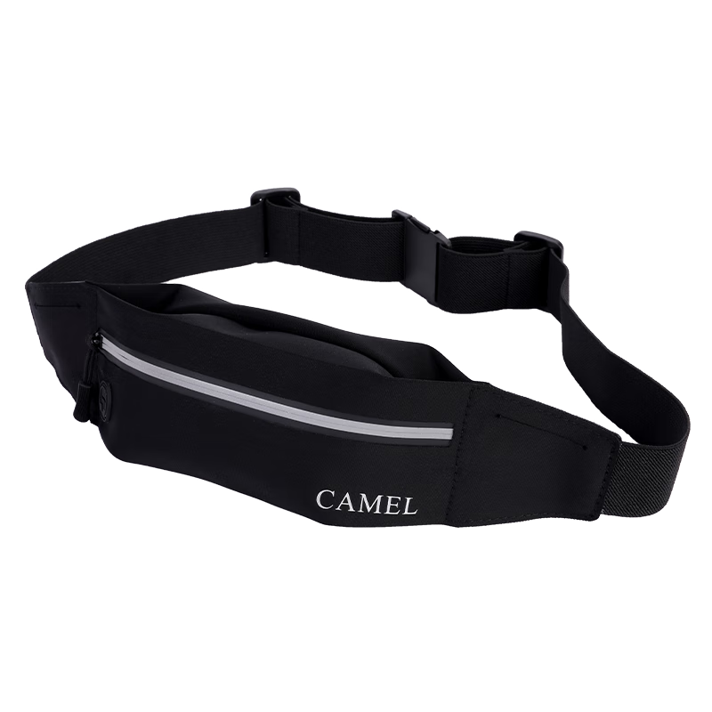 CAMEL Running Phone Pouch for Men And Women, Lightweight Invisible Waist Pack, Sports Gear, 173BA9X010, Black