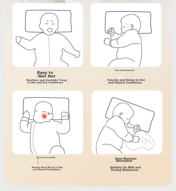 PurCotton Kids Pillow Baby Class A Antibacterial Neck Protection Biobased Soft Safe Baby Pillow 3