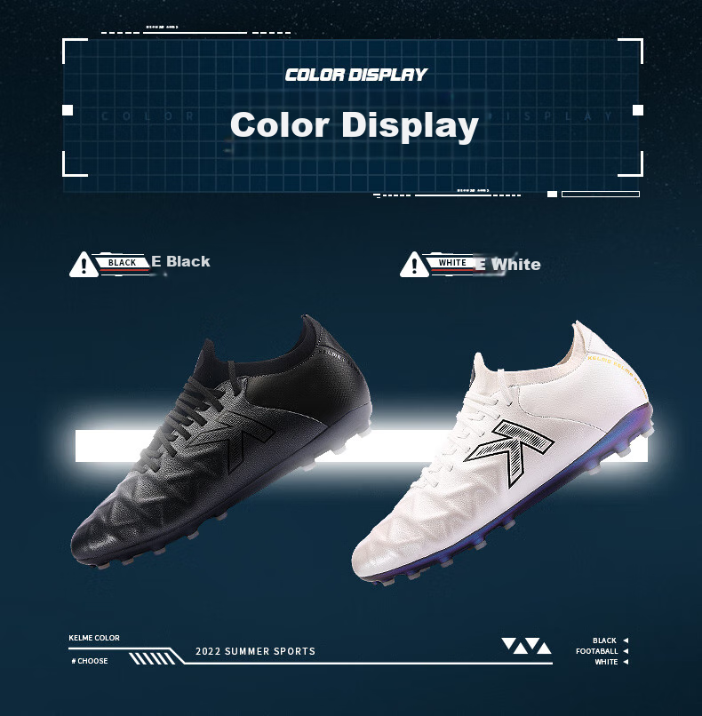 KELME Leather MG Soccer Shoes for Men, Breathable Short Studs Lace-Up Student Competition Round Stud Football Boots for Adults, White, Size 44 3