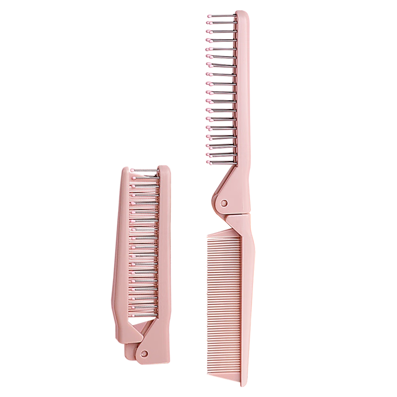 Creative Art Folding Portable Comb for Women, Fine-Tooth Comb, Student Dormitory Children's Travel Hair Styling Comb, Beauty Comb, Small Comb