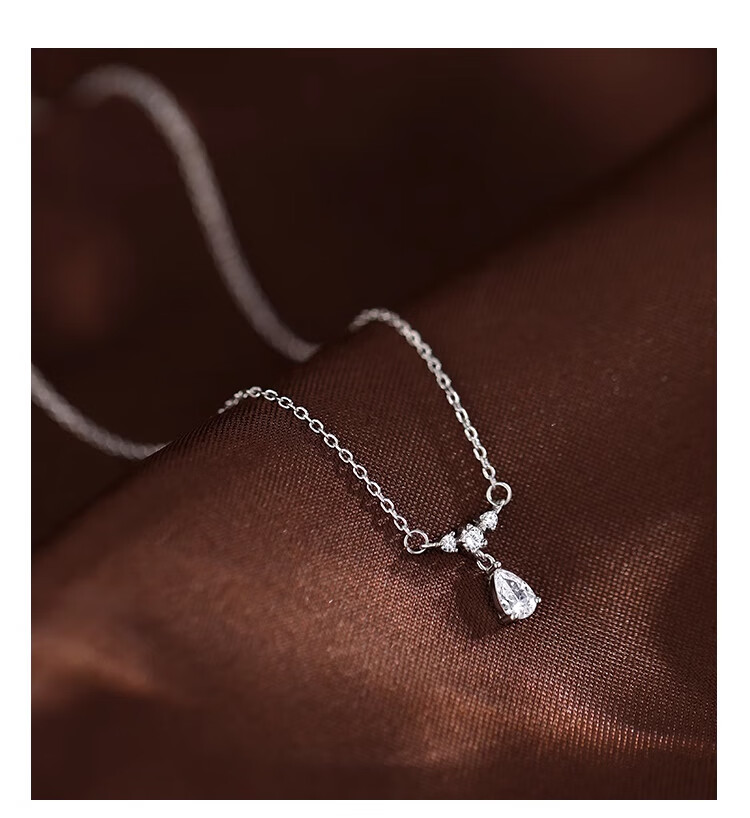 Dijing 999 Pure Silver Necklace for Women Birthday Gift Girlfriend Pendant Clavicle Chain Elegant Minimalist Jewelry 5