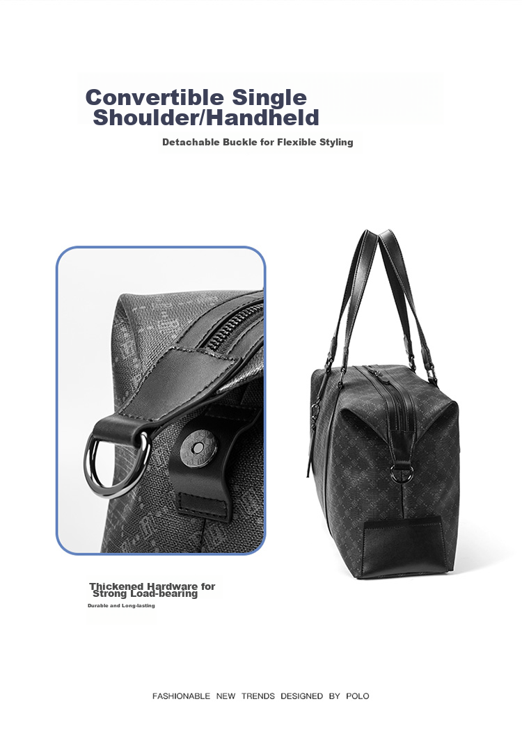 POLO Travel Bag, Men's Handbag, Shoe Compartment, Business Trip, Gym Bag, Sports Luggage Bag, Large Capacity Storage Bag 13