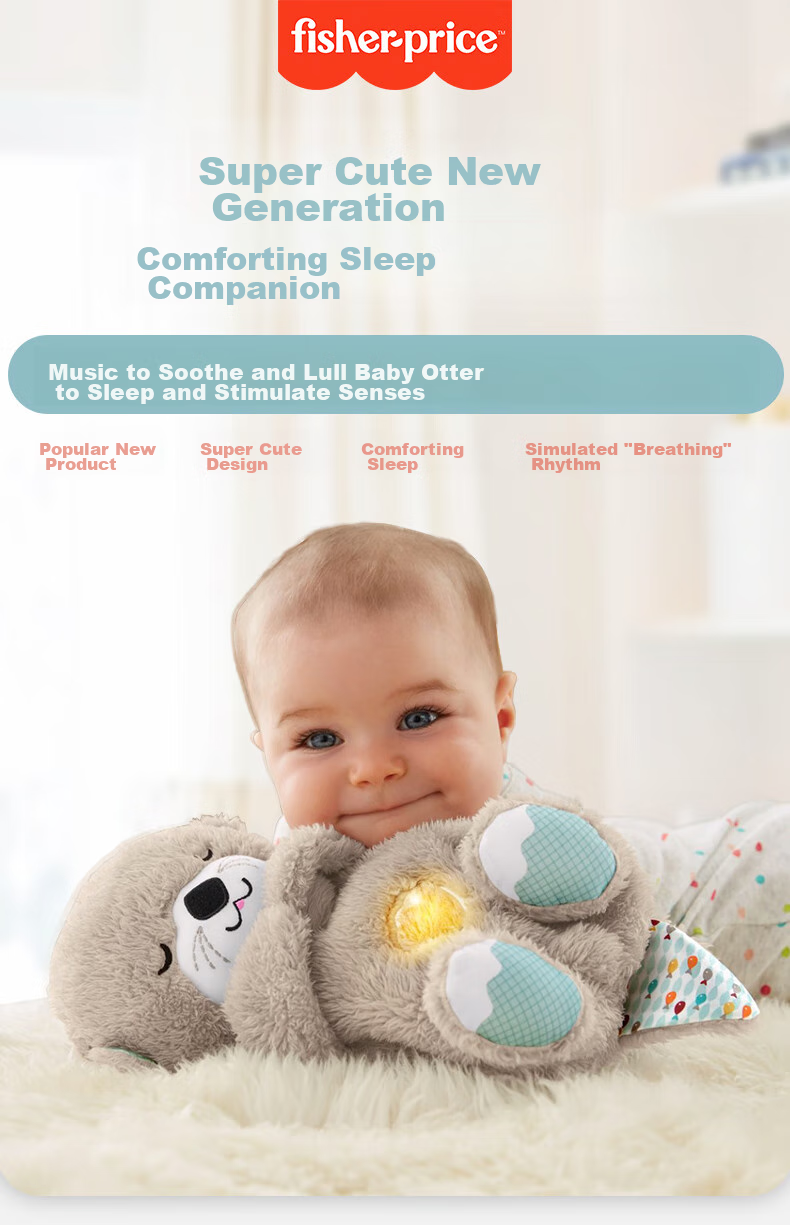 Fisher-Price Baby Toy, Comforting Doll, Sleep Aid, Birthday Gift - Musical Soothing Sleepy Otter GHL41 1