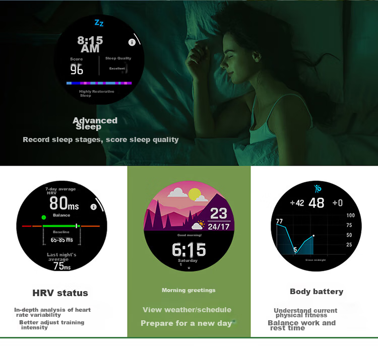 GARMIN Approach S70 Midnight Black Golf Heart Rate Running Outdoor Sports Smartwatch Birthday Gift 13