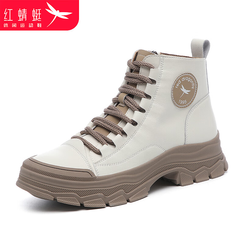 RED DRAGONFLY Women's Martin Boots British Style Thick Sole Height Increasing Slimming Street High Top Versatile Boots WXC430081
