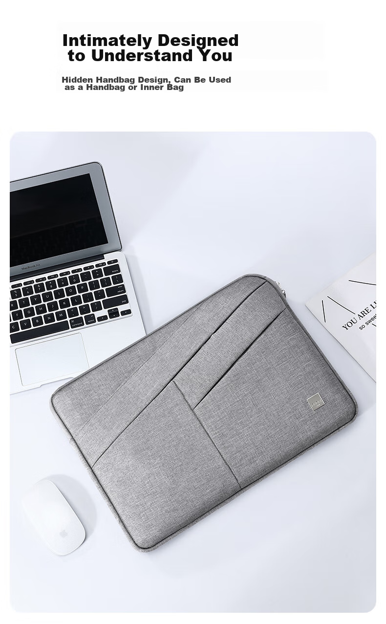 Biyoumei Laptop Bag, Handheld Slim Style, 14-Inch Notebook Briefcase, Suitable for Apple, Huawei, Xiaomi, Lenovo 7