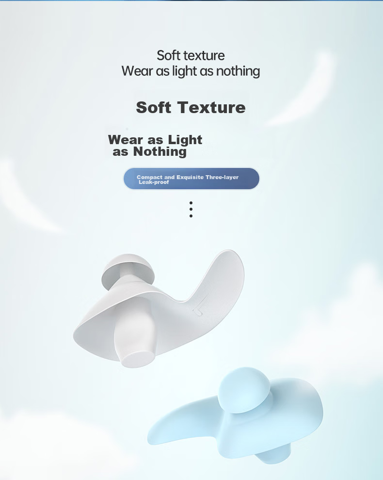WATERTIME / Shuichuan Swimming Earplugs Waterproof Professional Children And Adults Anti-Inflammatory Diving Anti-Ingress Device Swimming Equipment Blue 6