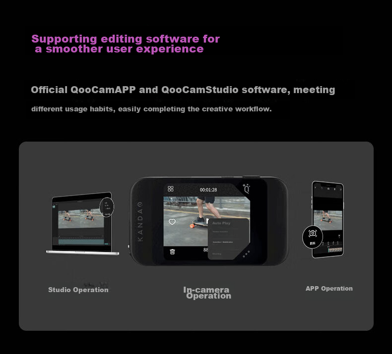 KanDao Sees Cool QooCam EGO Instant View 3D Camera, Dual-Lens 4K Action Camera VR Compatible, 3D Instant Capture, Sees Technology 3D Camera, Black 21