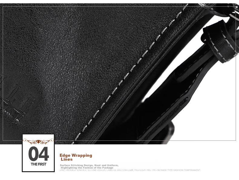 ELLE HOMME Men's Crossbody Bag, Fashionable Genuine Leather Shoulder Bag, Casual Large-Capacity Small Satchel Cowhide Men's Bag 206730 Black Birthday Gift for Boyfriend 18