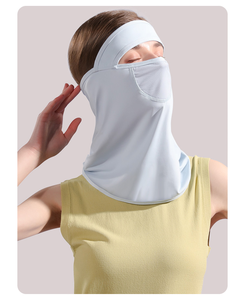 GLO-STORY Sun Protection Face Mask for Women, Full-Face Mask, Outdoor Golf Sports Sunshade, Cycling Face Covering, Headscarf Face Veil 20