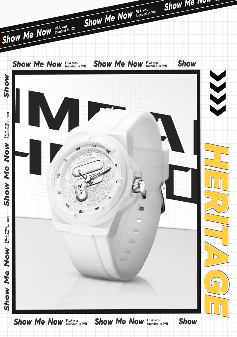 FILA Birthday Gift Watch for Women, Middle And High School Students' Exam Watch, Men's Sports Student Watch 6574-001F 5