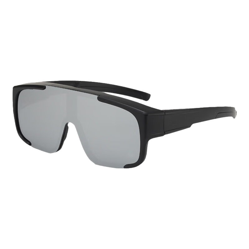 LOVECRAFT Cycling Goggles 1622-Black Frame Silver Lenses, Nearsighted Glasses Goggles, Outdoor Windproof Eyewear, Protective Glasses for Men And Wome
