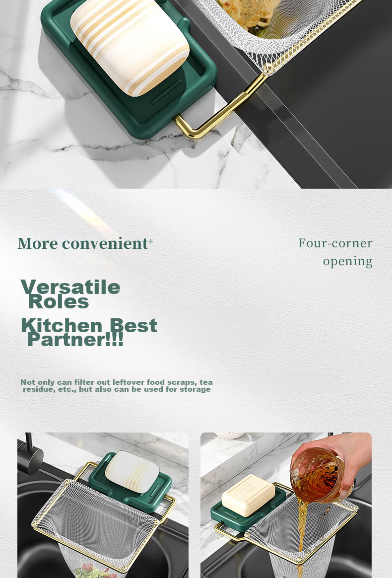 BJ Kitchen Sink Strainer, 200 Pieces, Large Sink Filter Mesh, Dishwashing Basin Vegetable Washing Sink Garbage Net Bag 9
