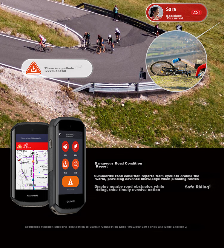 GARMIN Edge1050 Road And Mountain Bike Computer with Map, Voice Navigation, Payment, Group Riding, GPS Outdoor Cycling Training 5
