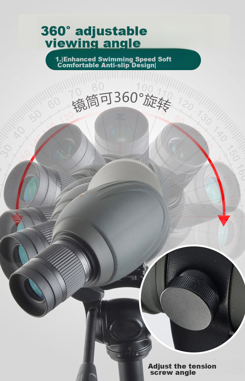 SAGA Professional Variable Zoom Birdwatching Telescope 20-60x High Power HD Spotting Scope Compatible with DSLR and Smartphone 21