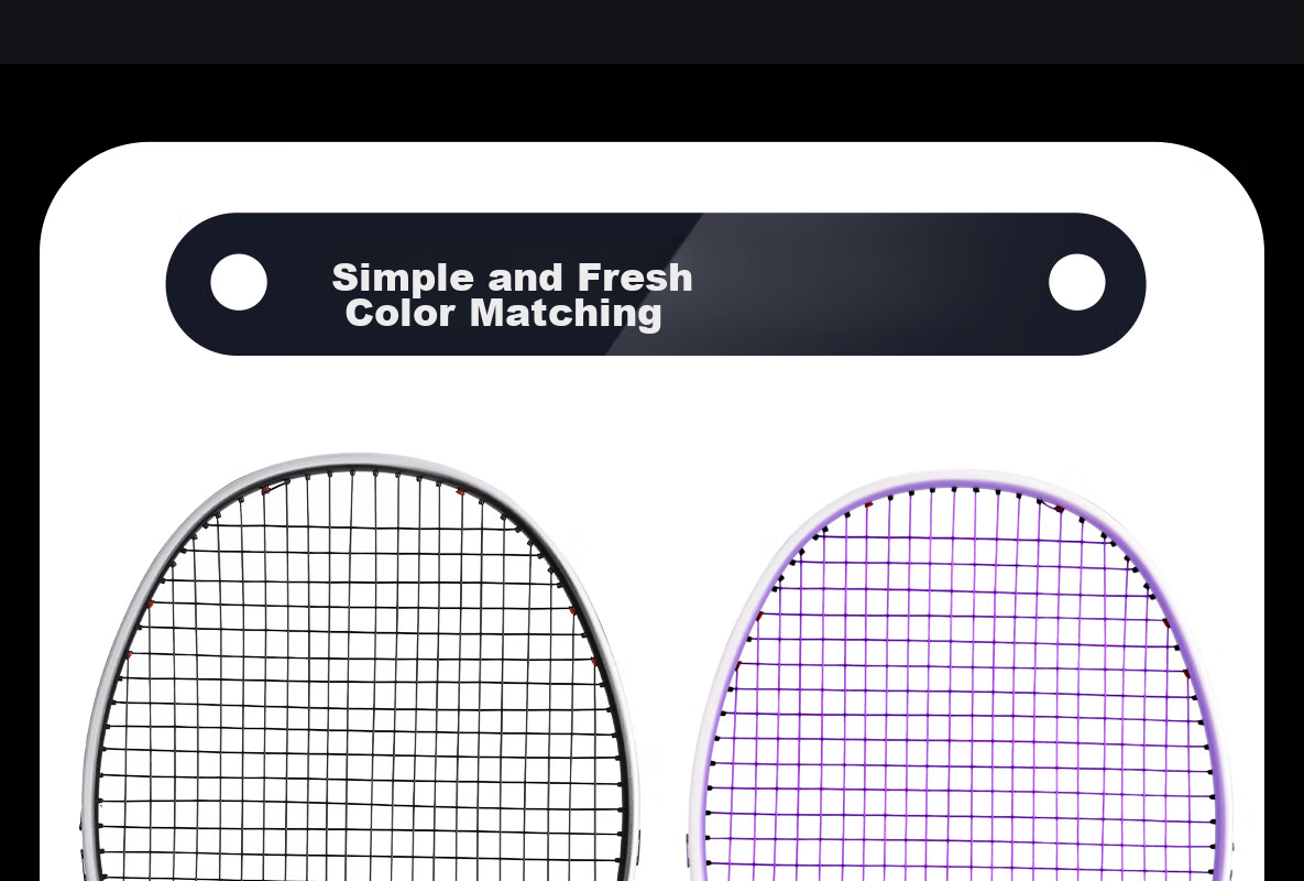 Yodiman Fresh White Pair of Badminton Rackets, Full Carbon Ultra-Light 6U Double Rackets 650+660 (Badminton Set) 5