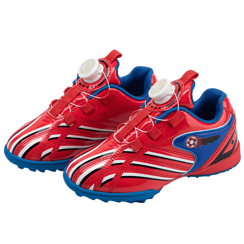 SNOOPY Children's Sports Shoes, Boys And Girls Wear-Resistant Soccer Shoes, Fashionable Cleats Training Shoes, 7899 Red, Size 37