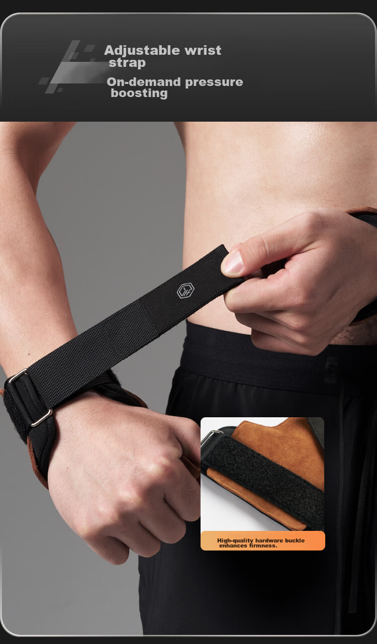 JD Original Pull-Up Assist Bands, Fitness Grip Strength Bands for Men And Women, Deadlift Fitness Gloves, Cowhide Brown, 2 Pieces 9