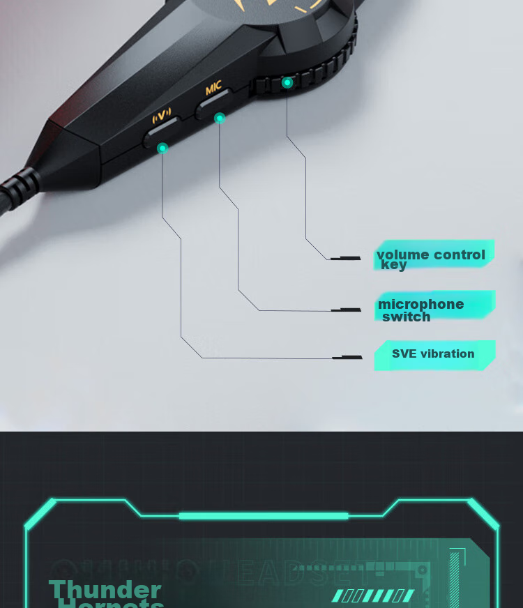 SOMIC G941 Over-Ear Gaming Headset, Esports Headphones, 3.5mm Wired Interface, Computer Gaming Wired Headphones, 3D Stereo Sound, Dual Headband Design, Black 12