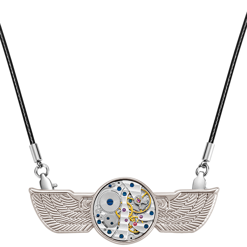 SEAGULL Silver Wing Xuan Bird Brooch Pendant Necklace, Gift for Boyfriend Girlfriend, Two-In Brooch Pendant