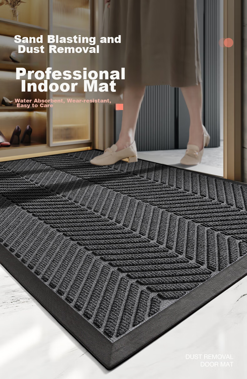 Dajiang Entrance Door Mat, Rubber Doormat, Indoor Carpet, Commercial High-End Floor Mat, Entrance Mat, 60x90cm 1