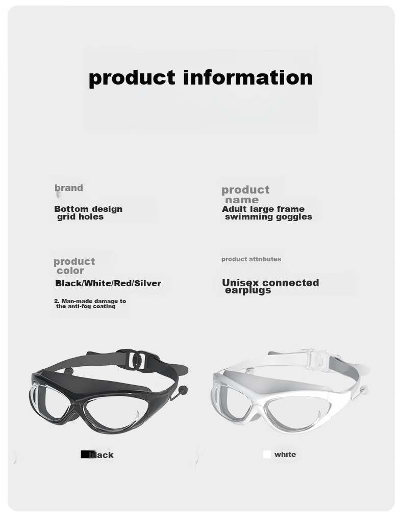 Jiehu Swimming Goggles, High-Definition Anti-Fog Glasses for Nearsightedness, Waterproof Diving Goggles for Men And Women, Adult Clear Lens Protective Eyewear 12