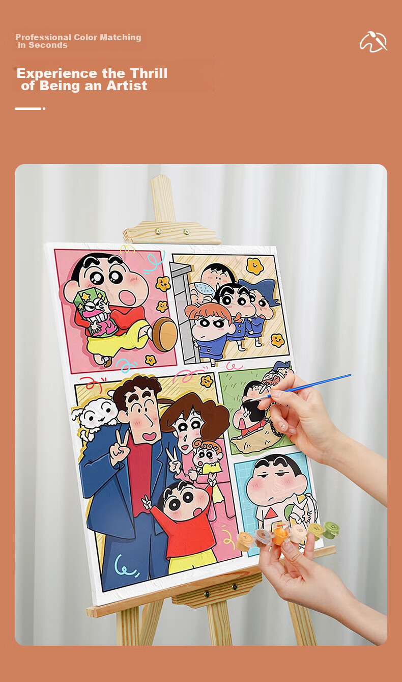 Long Time No See DIY Digital Paint-by-Numbers Children's Painting Gift Handmade Coloring Acrylic Sanrio Cartoon Anime Decorative Painting 4