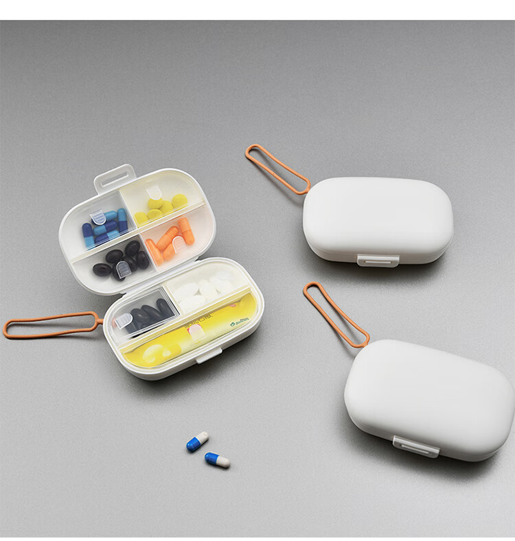 Daisy Leaf Portable Pill Organizer Box with Compartment for Elderly Medication Reminder, Weekly Seven-Day Large Capacity Personal Storage Box Pill Divider 9