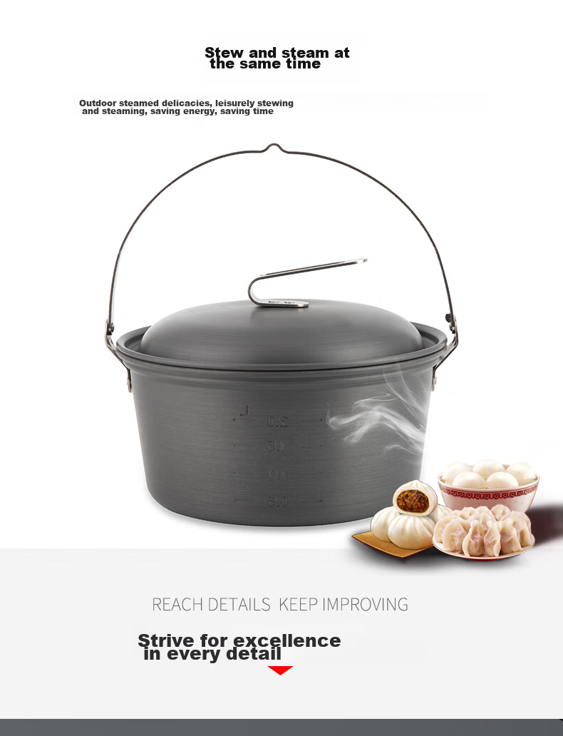 FIRE-MAPLE Mini Hanging Steamer Pot Outdoor Hanging Steamer with Steaming Tray Wild Camping Steam Cooker Single-Pot Soup Pot Hot Pot 7