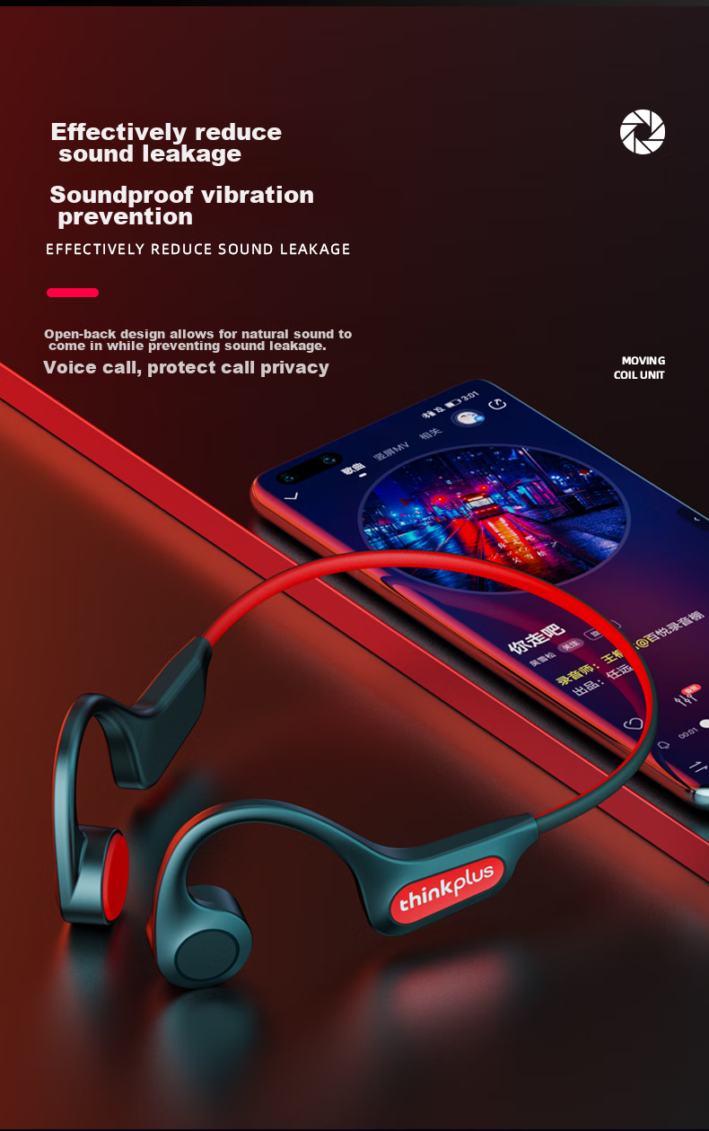 Lenovo X15 PLUS Black New Upgrade Bluetooth Sports Earphones Over-Ear Long Battery Life Lossless Sound 14.2mm Large Driver Noise Cancelling 4