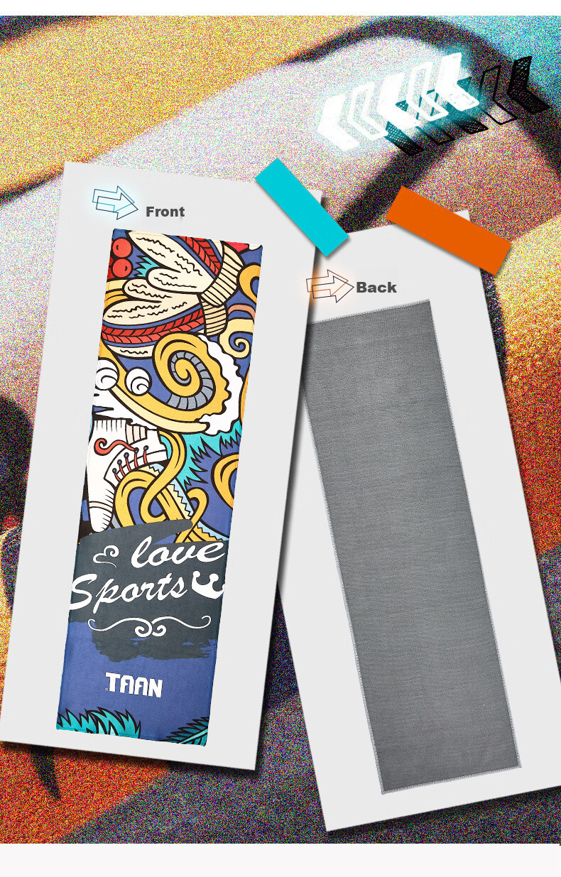 Taan Sports Towel Trendy Badminton Tennis Swimming Fitness Sweat-Absorbing Fiber Towel, Soft And Breathable SK26 6