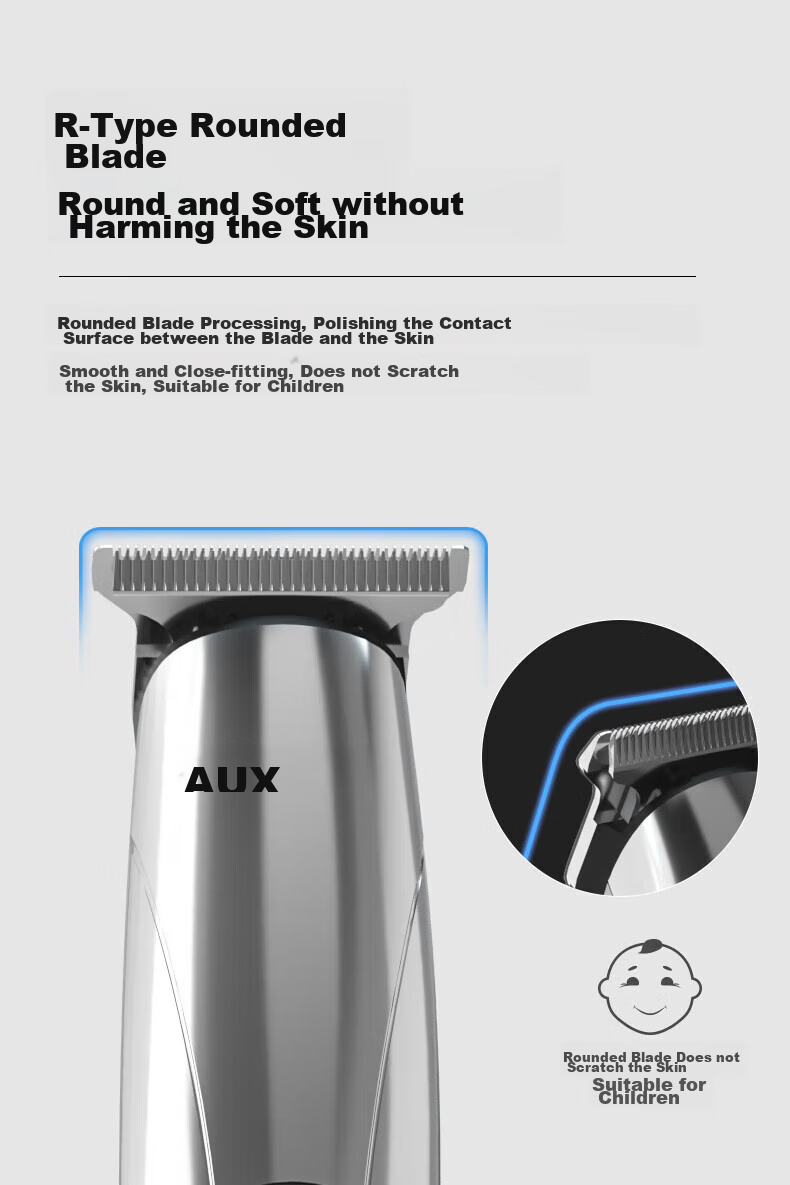 AUX Hair Clipper, Trimmer for Home Use, Electric Shaver, Hair Cutting Tool, Adult And Child Self-Haircutting Device, Hairdressing Equipment 7