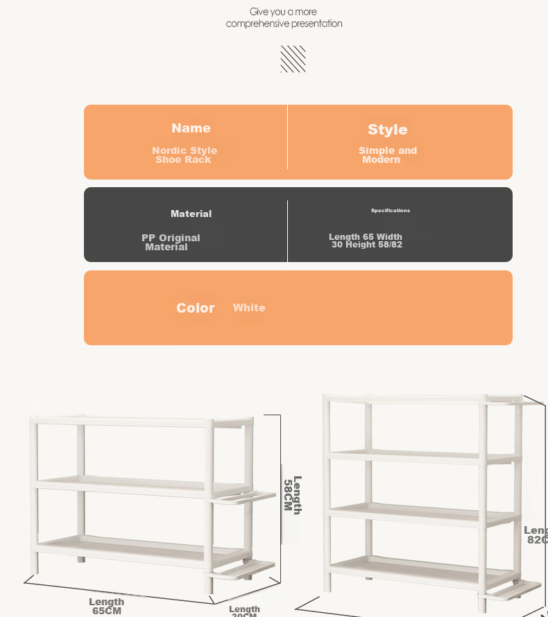 Leaijia Multi-Tier Shoe Rack, Simple Storage Shelf, Multifunctional Organizer, Plastic Living Room Entryway Balcony Dormitory Reinforced Shoe Cabinet 11