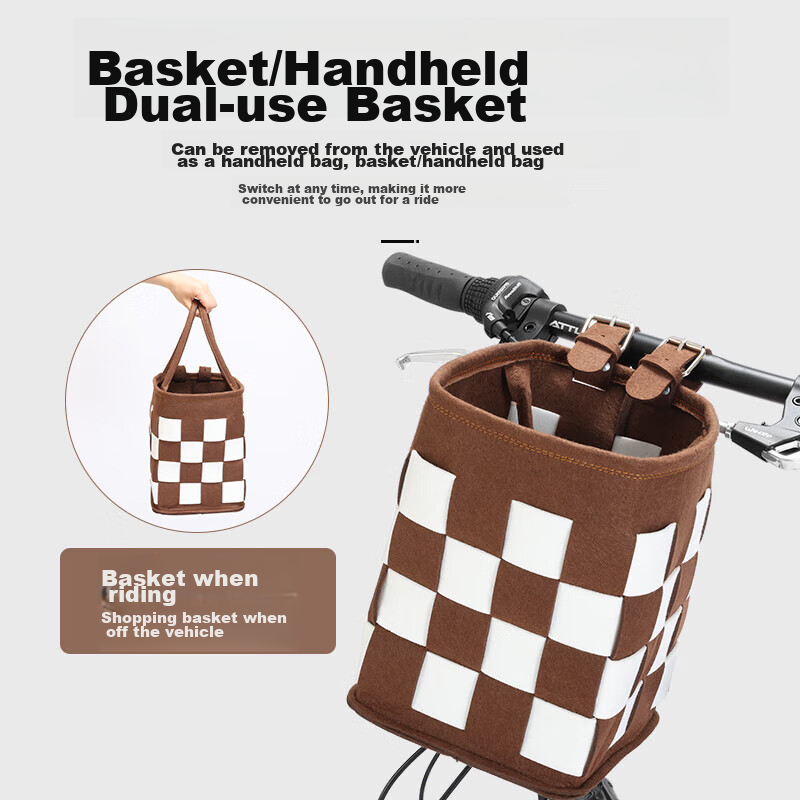 Bicycle Basket, Electric Bike Front Basket, Storage Basket, Easy Installation Felt Car Frame, Vegetable Basket, Folding Bike Hanging Basket